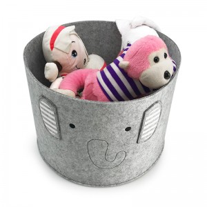 Lovely Cartoon Multi Purpose Animals Children Toy Storage Basket Laundry Clothes Felt Storage Basket for Organizer