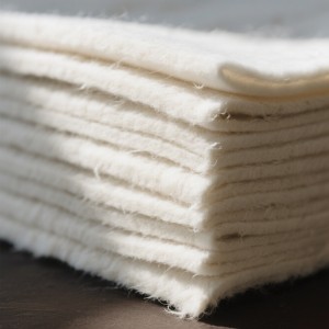 White Wool Felt Fabric Sheets: High-Quality Woven Patchwork for DIY Crafting