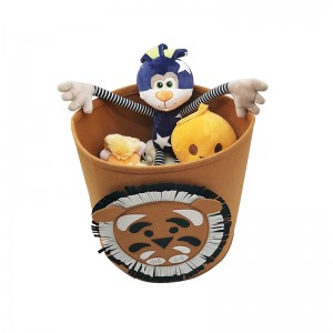 Lovely Cartoon Multi Purpose Animals Children Toy Storage Basket Laundry Clothes Felt Storage Basket for Organizer