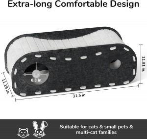 Warm Cozy Acoustic Panel Cat House – Felt Cat Cave Bed, New Eco-friendly Cute Pet Nest for Indoor Cats