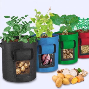 Breathable Reusable plant plant bag Felt Gbingbin Dagba Awọn baagi