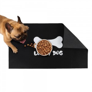 Anti-slip Washable Polyester felt food meal bowl pet mats & pads for dog
