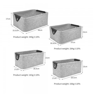 GRS 4pack felt storage basket set