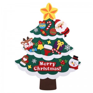 Hot Selling Products Tree Diy Wall Hanging Toys Felt Indoor Xmas Ornament Eco Friendly Christmas Decorations