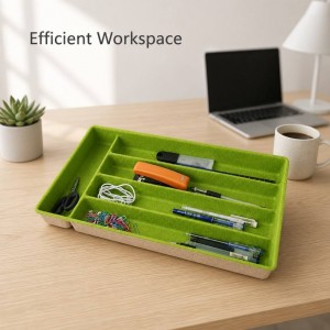 Felt storage bins double color felt desk organzier
