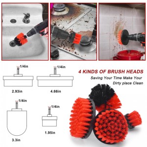 18 Pcs Car Cleaning Brush Set for Drill Tools Kit