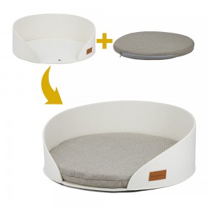 Pet products cat supplies washable felt round dog nest bed