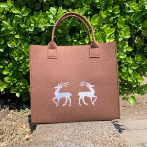 Felt Bag Deer Pads Your Shopping Safely and Has Lots of Storage Space Felt Shopping Bag