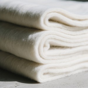 White Wool Felt Fabric Sheets: High-Quality Woven Patchwork for DIY Crafting