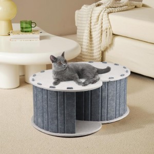 Cute Acoustic Felt Panel Cat Bed – New Design Warm Cat Cave, Eco-friendly Pet House for Indoor Cats & Multi Color Pet Supplies