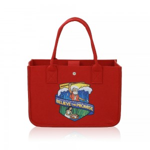 Factory Best Selling Felt Handbag Customized Color Felt Bag