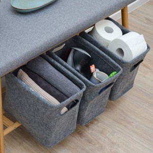 Drawer Divider Room Europe durable style made Felt foldable drawer Organizer bin set with Handle