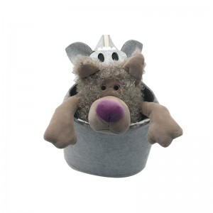 Felt pig shape storage basket for kids