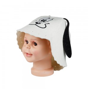 Hot Sale Unisex Wool Sauna Hat Adult Anti-Heat Head Protection Cap for Sauna Room & Spa