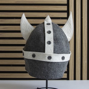 Sauna Hat Viking Model 100% Wool Felt Sauna Hat Sauna Hat Felt for Men and Women, Viking