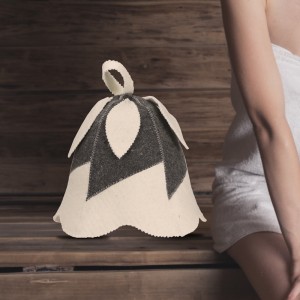 Hot Sale Anti-Heat Sauna Hat Unisex Adult Wool Felt Cap for Sauna Room Spa & Head Protection