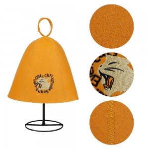 Sauna Room Essential: Unisex Adult Wool Sauna Cap – Hot Sale Anti-Heat Head Protection Wool Felt