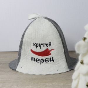 Personalized Wool Felt Sauna Cap | Moisture-Wicking & Anti-Odor