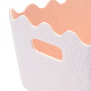 Soft Felt Fabric Storage Bin for Nursery Closet Shelves Eco Friendly Durable