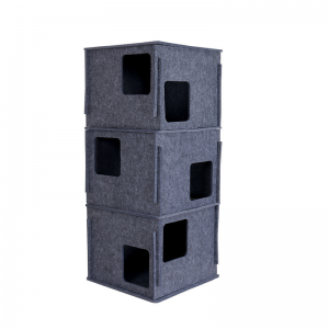 Popular Acoustic Panel Cat Bed – Cute Felt Cat Cave House, Cozy Warm Pet Nest for Indoor Cats & Small Dogs