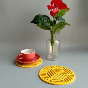 Eco-friendly Polyester Felt Cup Coaster Drink Coasters Strong water absorption