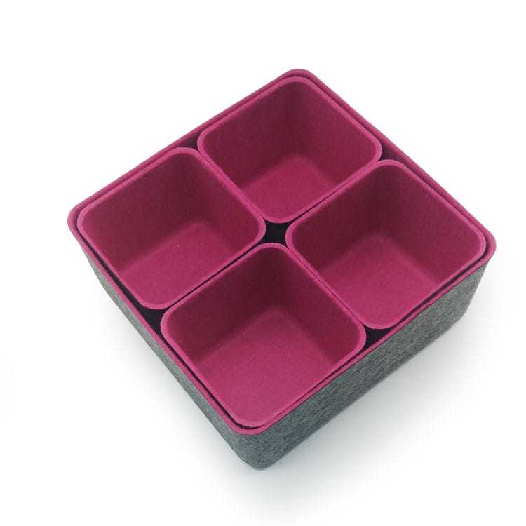 Hot-selling Black Felt Coasters - Felt Storage Bin – Rolking