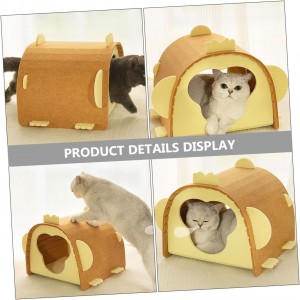 Vibrant Acoustic Panel Cat Bed – Felt Cat Cave House, Warm Eco-friendly Pet House for Indoor Cats & Pet Accessories