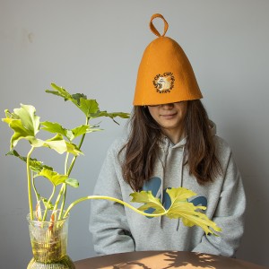 Sauna Room Essential: Unisex Adult Wool Sauna Cap – Hot Sale Anti-Heat Head Protection Wool Felt