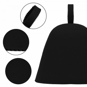 Wholesale Custom Logo Japan Banya Wool Felt Sauna Sweat Sauna Hat with Hanging Hoop Custom Logo