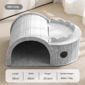 Warm Acoustic Panel Cat Bed – Eco Wool Felt Pet Cave, Cute & Comfortable