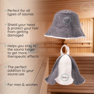 Sauna Bath Accessory Wool Sauna Cap for Sauna Use to Protect Hair