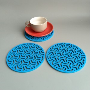 Eco-friendly Polyester Felt Cup Coaster Drink Coasters Strong water absorption