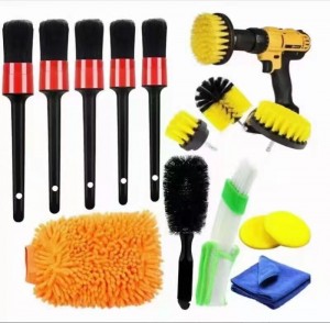 Factory 15 Pcs Electric Multifunctional Drill Cleaning Brush Attachment Power Scrubber Brush Set for Drill