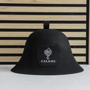 Professional Unisex Wool Felt Sauna Hat 100% Merino Wool Anti-Heat Head Cap for Adult Spa Protection