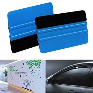 Custom Logo Flexible Blue Scraper Vinyl Felt Squeegee Car Application Tools