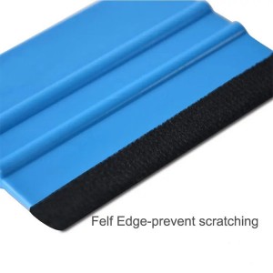 Custom Logo Flexible Blue Scraper Vinyl Felt Squeegee Car Application Tools