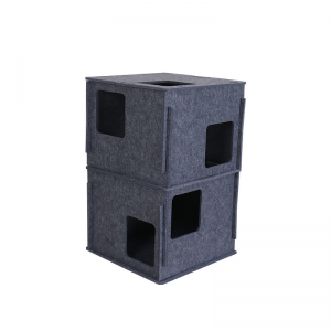 Popular Acoustic Panel Cat Bed – Cute Felt Cat Cave House, Cozy Warm Pet Nest for Indoor Cats & Small Dogs