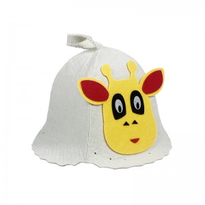Unisex Adult Wool Felt Sauna Hat Hot Sale Head Protection Anti-Heat Cap for Sauna Room & Spa