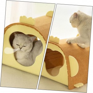 Vibrant Acoustic Panel Cat Bed – Felt Cat Cave House, Warm Eco-friendly Pet House for Indoor Cats & Pet Accessories