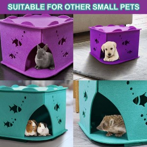 Sustainable Acoustic Panel Cat Bed – Felt Cat Cave, New Design Warm Pet House for Indoor Puppies & Multi Color