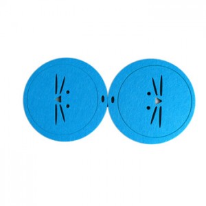 5mm colorful felt personalized custom shape logo drink coaster