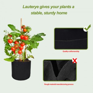 5 Gallon Grow Bags Heavy Duty 300G Thickened Nonwoven Plant FELT Fabric Pots with Handles