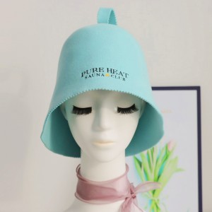 Hot Sale 100% Merino Wool Felt Sauna Hat Unisex Adult Head Protection for Sauna Room & Spa Use