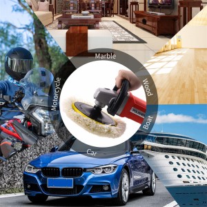 Single-Sided Wool Polishing Pad 7 Inch  With Backer Pad Disc for Polishing Car Bodies