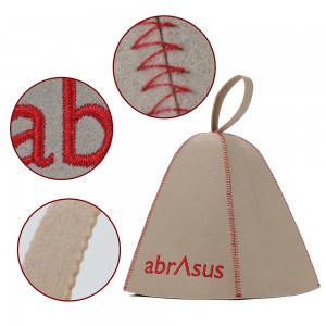 Hot Sale Anti-Heat Polyester Felt Sauna Hat – Unisex Adult Head Protection for Spa & Sauna Room