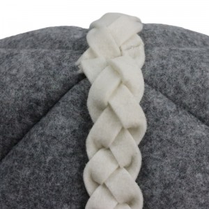 Sauna Hat Viking Russian Banya Wool Sauna Cap for Women Men Finnish Ukraine Bath Accessories Gray and White