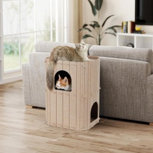 Cozy Warm Acoustic Felt Cat Bed – Acoustic Panel Cat Cave, Popular Cute Pet House for Indoor Cats & Puppies