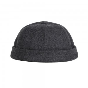 Lipodo Port Docker Cap (Docker Hat) – Winter Hat in Black, Blue, Grey, Bordeaux Red – Sailor Hat One Size (54-61 cm) – with Velcro Fastening – Hat Fitting On The Head – Autumn/Winter