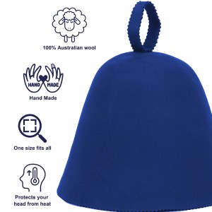 In Stock Merino Wool Sauna Hat with High quality!