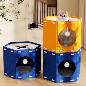 Popular Acoustic Panel Cat Bed – Cozy Durable Felt Cat Cave, Hot Sale Pet Bed for Indoor Dogs & Cats Customized